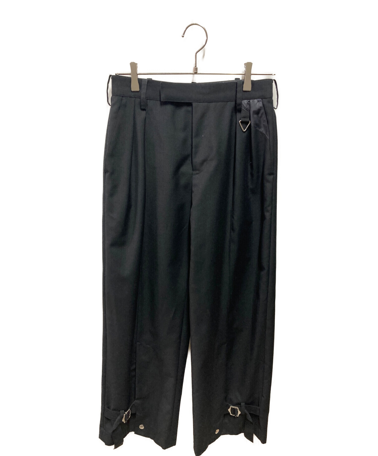 中古・古着通販】Tamme (タム) D WIDE SLACKS ブラック サイズ:1