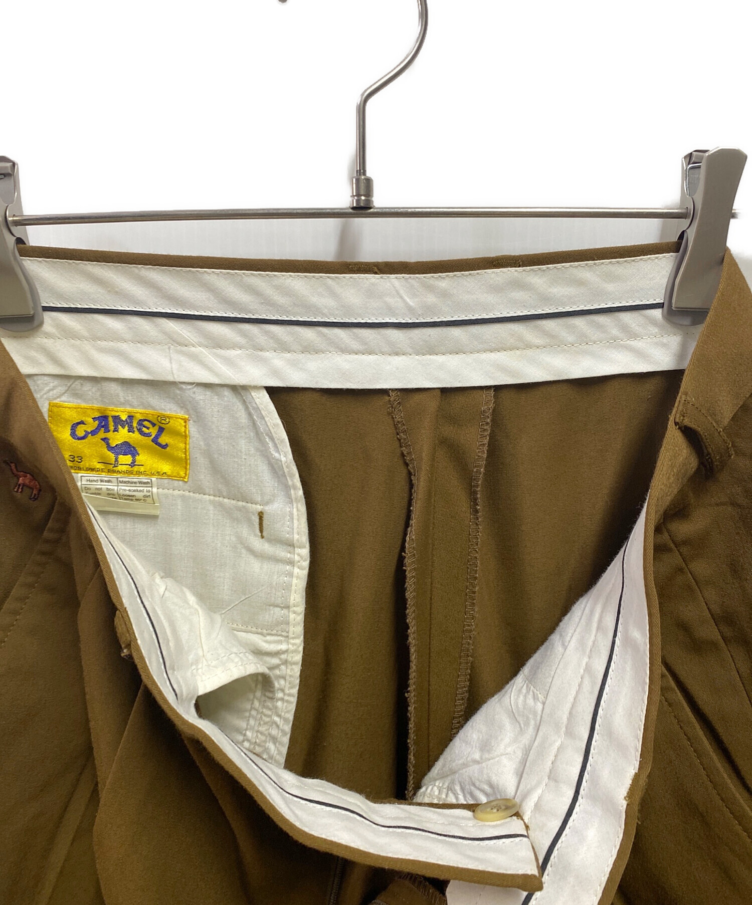中古・古着通販】CAMEL (キャメル) スラックス ブラウン サイズ:33