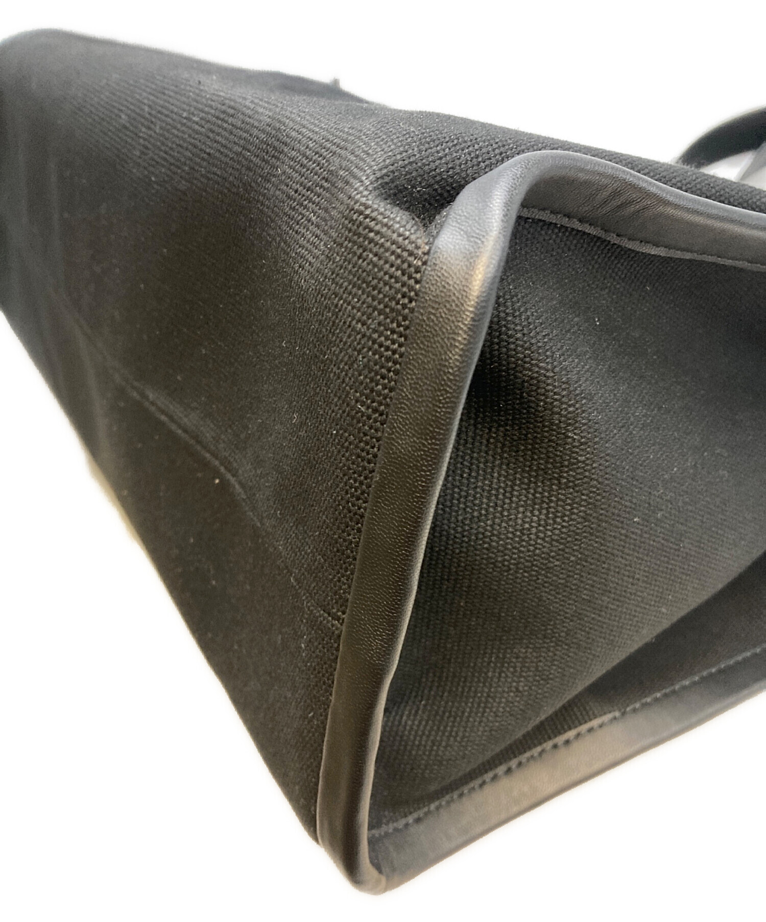 中古・古着通販】ZEGNA (ゼニア) COTTON AND LEATHER TOTE BAG