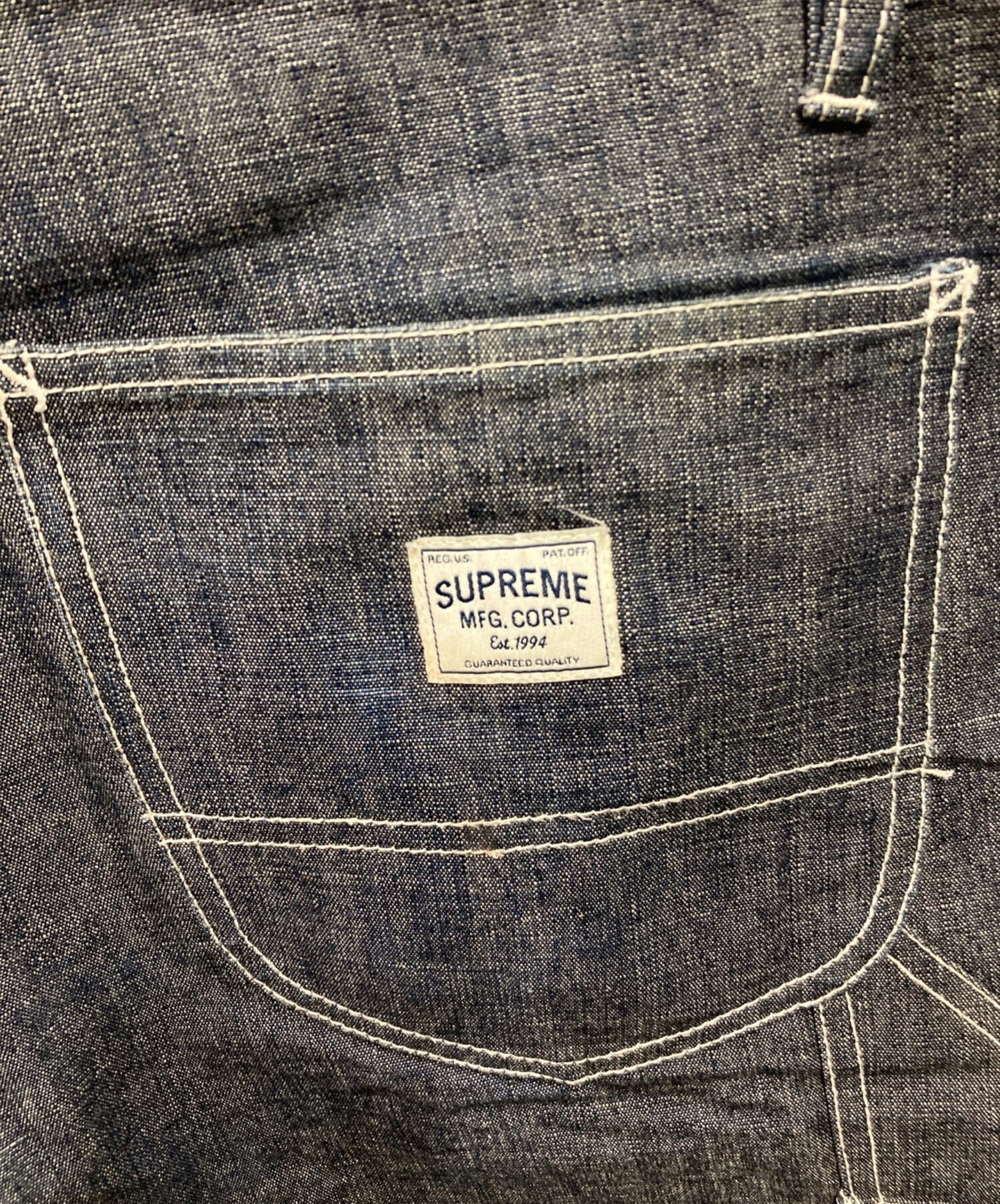 Supreme Sロゴ　インディゴデニム 30 中古・古着通販】SUPREME (シュプリーム) デニムペインターショート