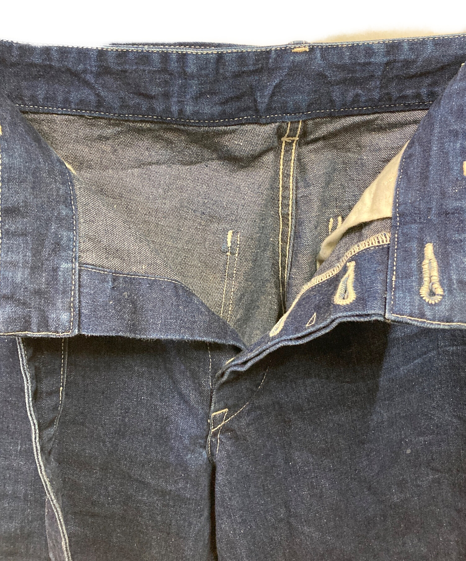 中古・古着通販】COMOLI (コモリ) ベルベットデニムパンツ インディゴ 
