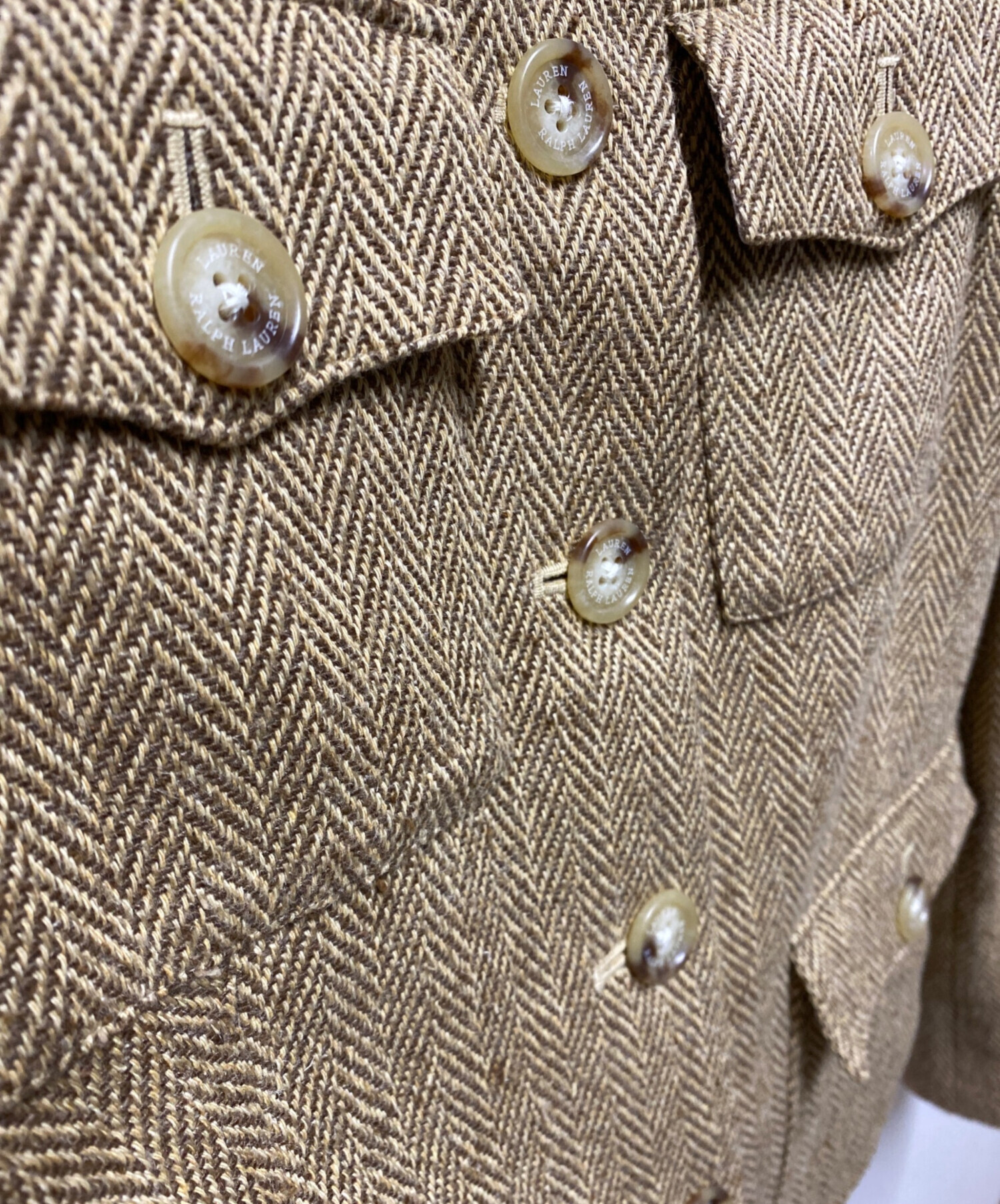 【未使用•タグ付✨】ラルフローレン リネン100% ヘリンボーン ジャケット 9 中古・古着通販】LAUREN RALPH LAUREN (ローレンラルフローレン