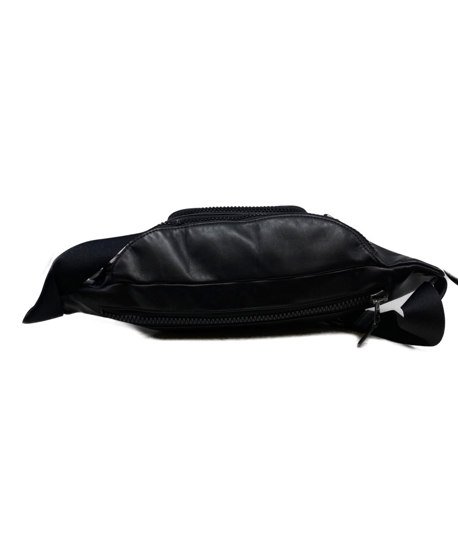 中古・古着通販】COACH (コーチ) カーフレザーウエストポーチ ブラック