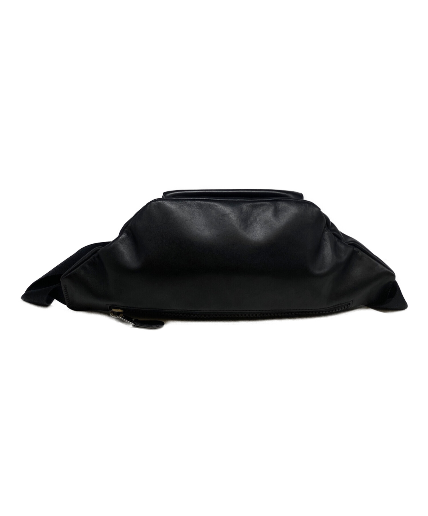 ぷぅ COACH ブラック レザー ウエストポーチ 中古・古着通販】COACH (コーチ) カーフレザーウエストポーチ ブラック