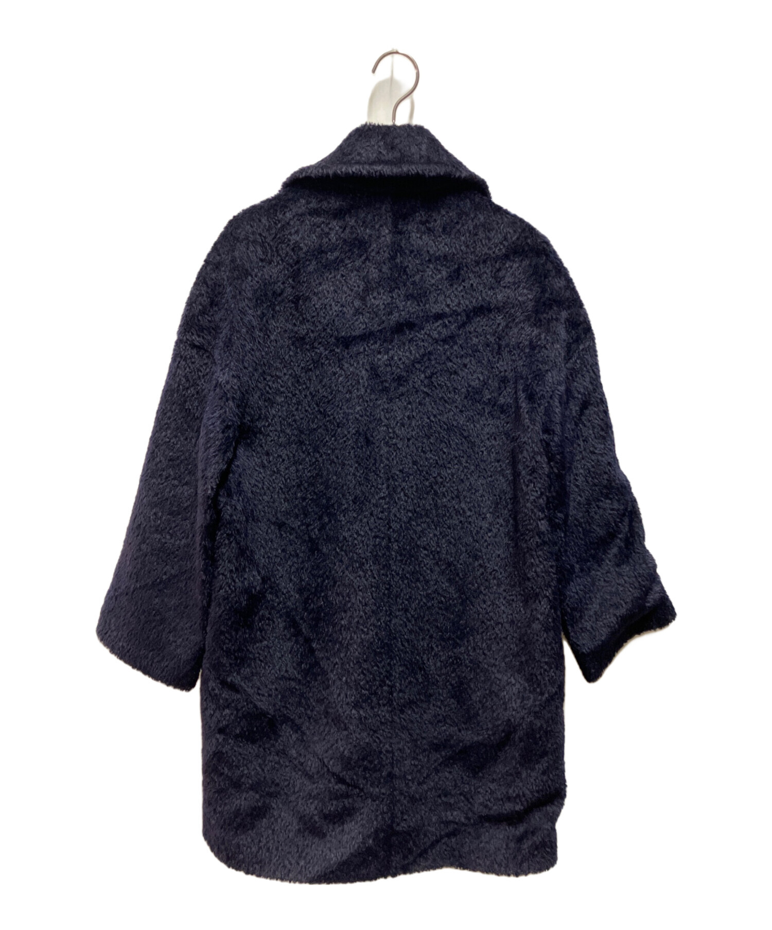 BCBG MAXAZRIA アルパカ100％ ボアコート 紺 M/L*LD949 中古・古着通販】Max Mara Studio (マックスマーラ ストゥディオ