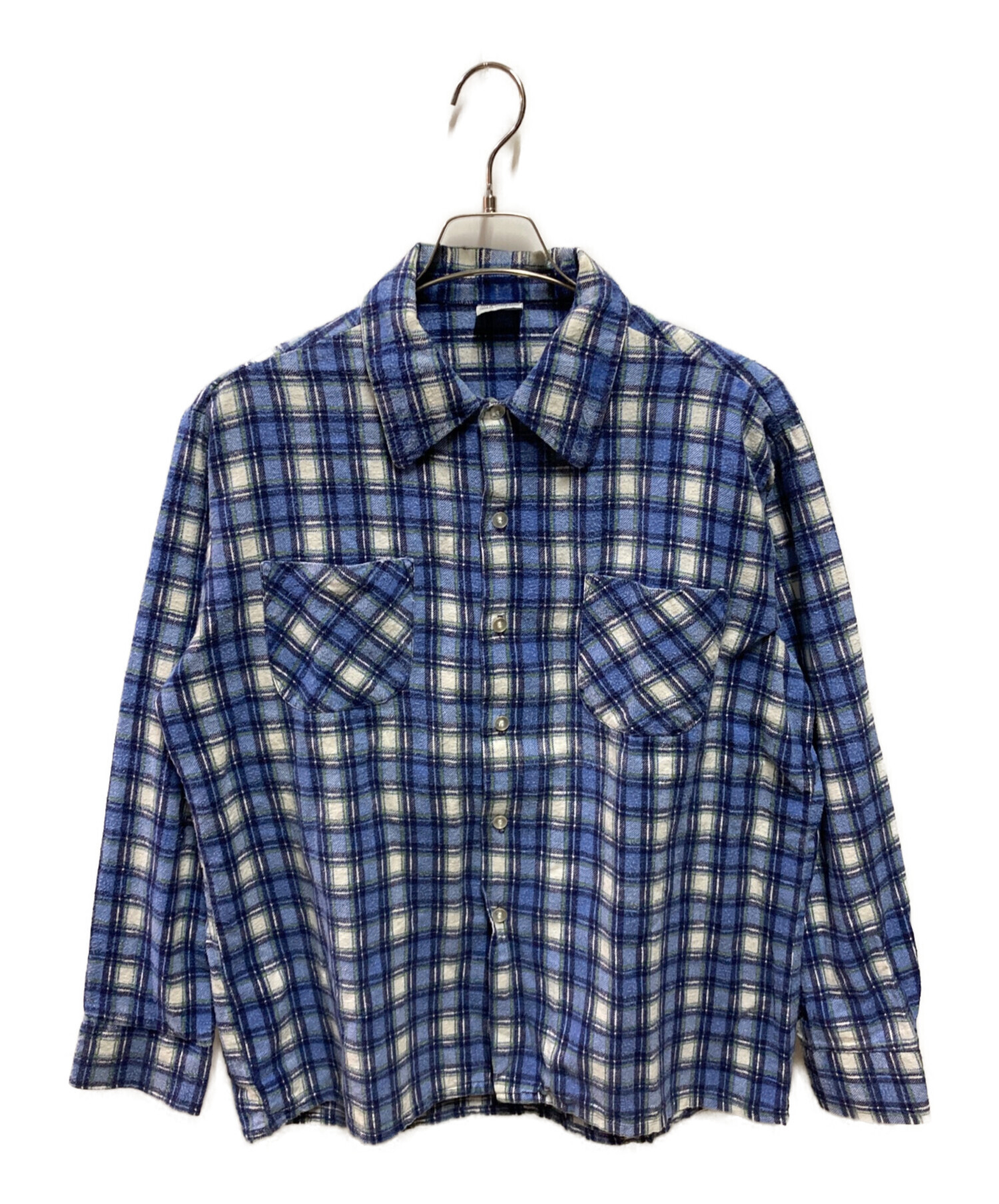 中古・古着通販】J.C.PENNY (ジェーシーペニー) チェックシャツ ブルー