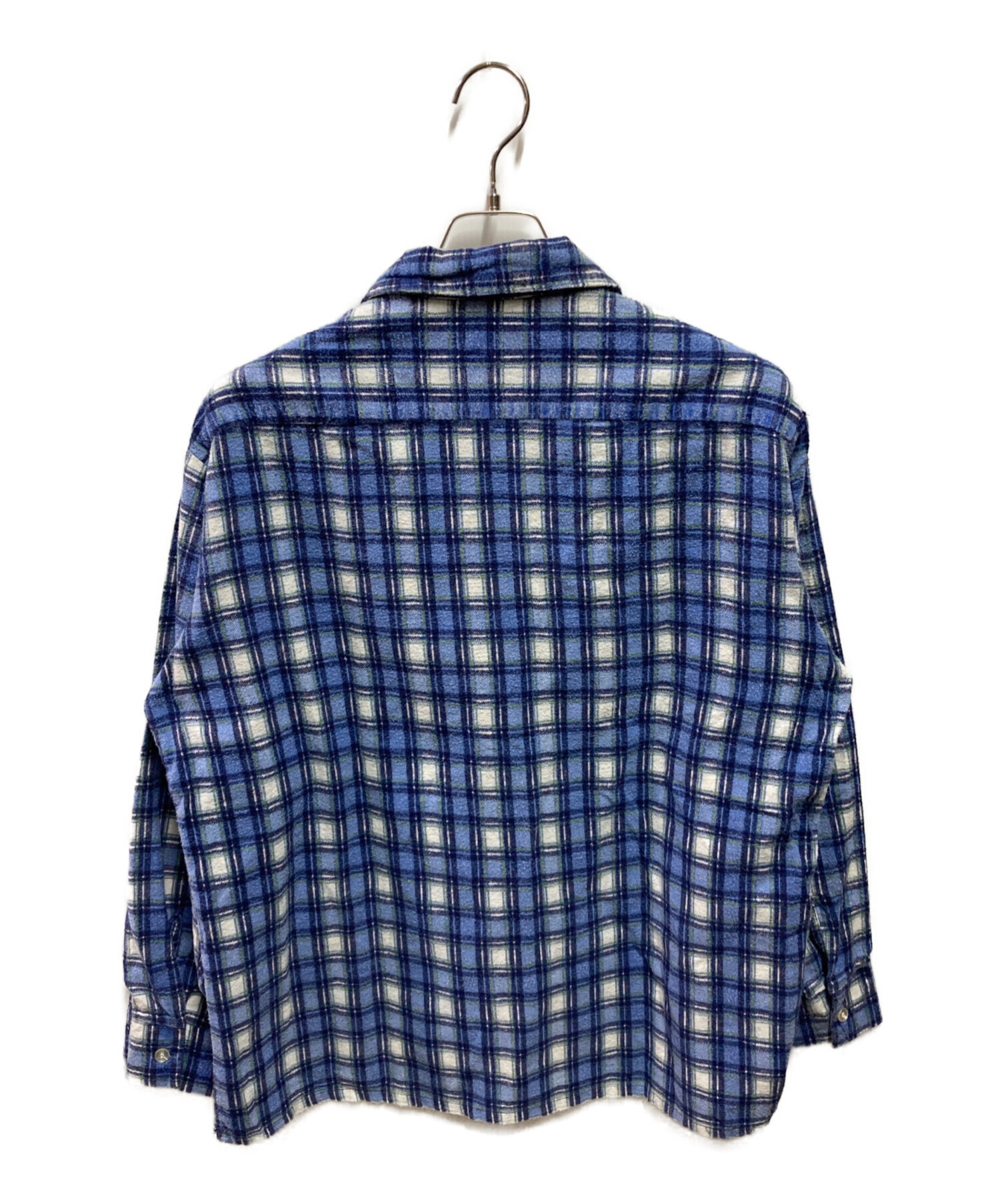中古・古着通販】J.C.PENNY (ジェーシーペニー) チェックシャツ ブルー
