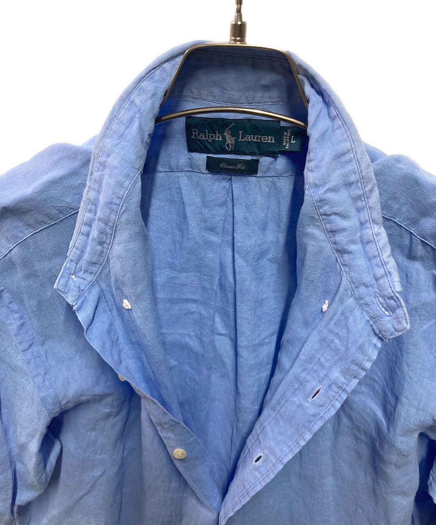 中古・古着通販】RALPH LAUREN (ラルフローレン) リネンシャツ ブルー