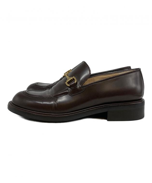 中古・古着通販】GUCCI (グッチ) ホースビットローファー ブラウン
