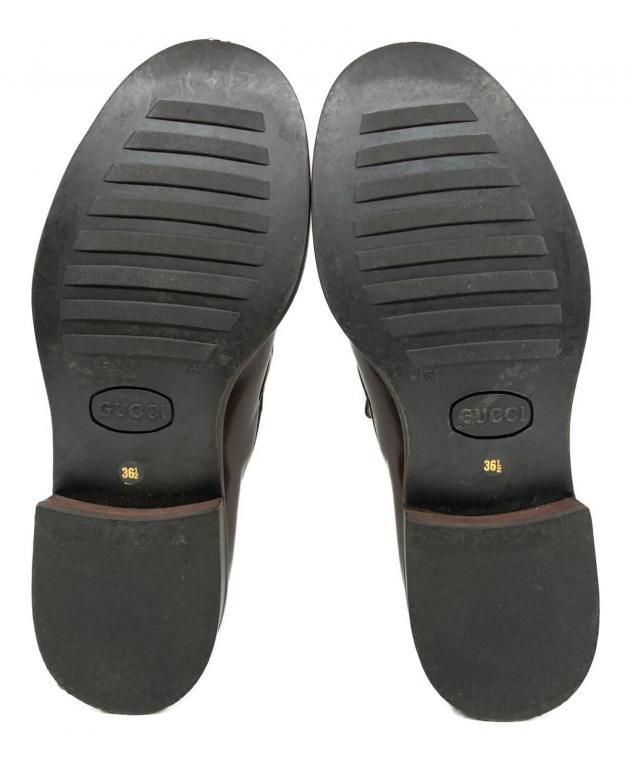 中古・古着通販】GUCCI (グッチ) ホースビットローファー ブラウン