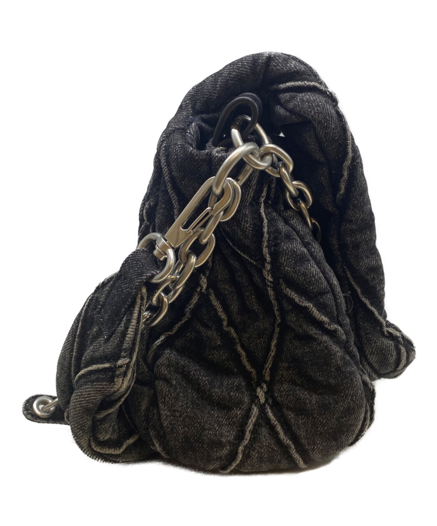 【美品】保証書有り ディーゼルCharm-D 2wayショルダーバッグブラック 中古・古着通販】DIESEL (ディーゼル) CHARM-Dデニムショルダーバッグ