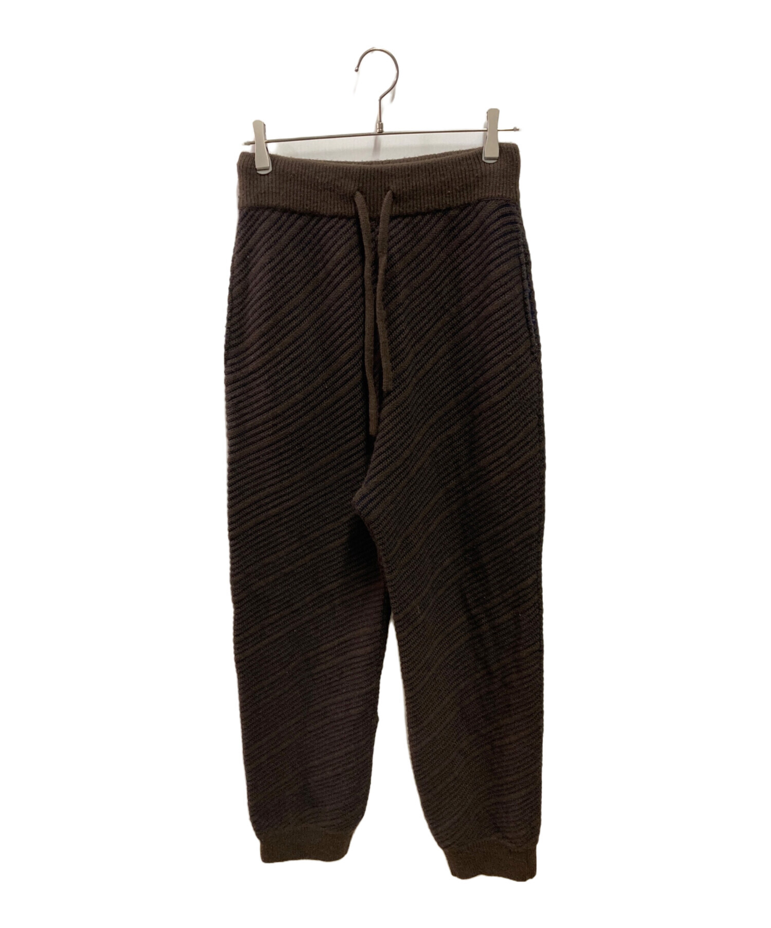 クロイヌYOKE SIBLE 【値下交渉可】 中古・古着通販】YOKE (ヨーク) Bias Border Knit Pants ブラウン