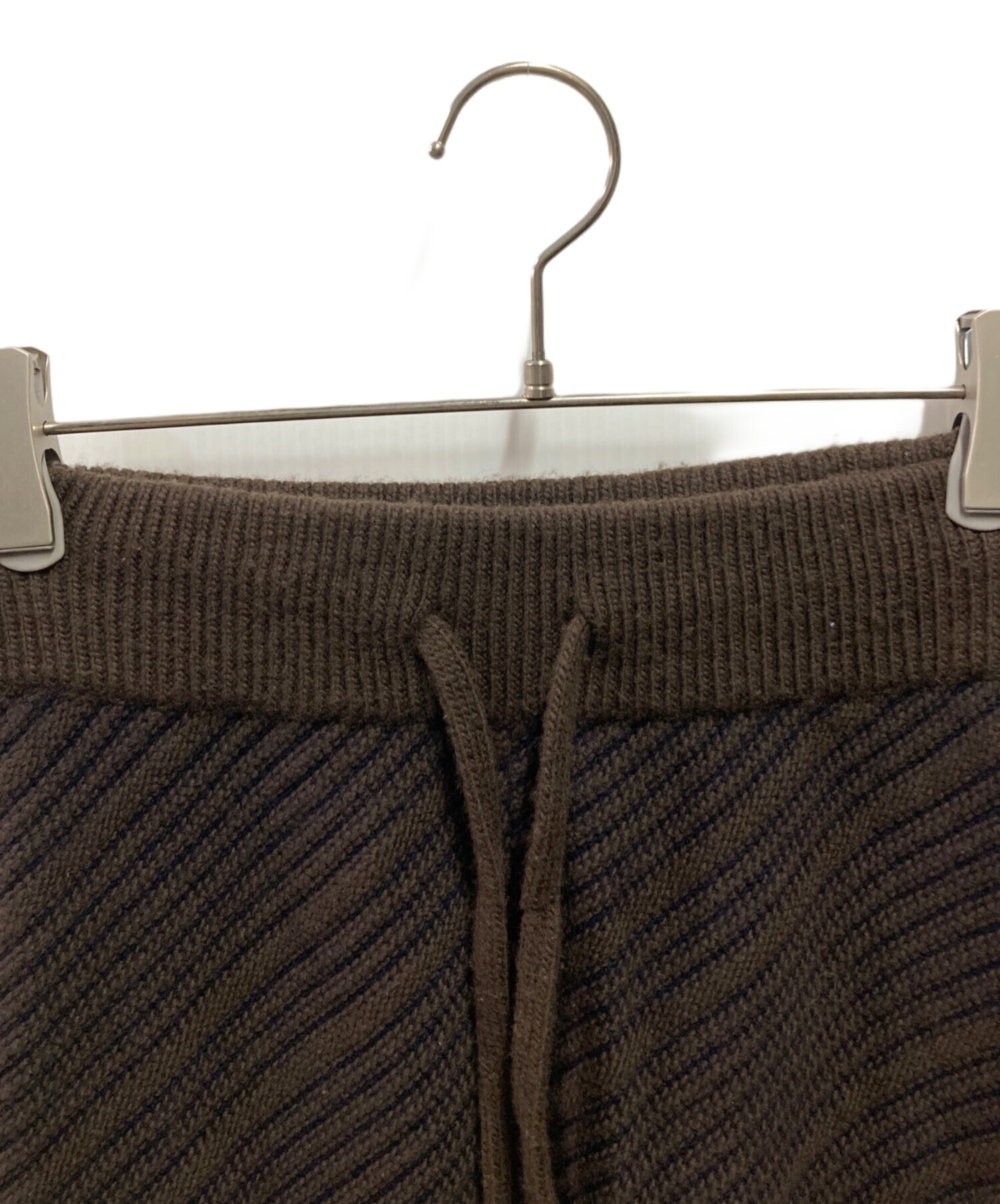 クロイヌYOKE SIBLE 【値下交渉可】 中古・古着通販】YOKE (ヨーク) Bias Border Knit Pants ブラウン