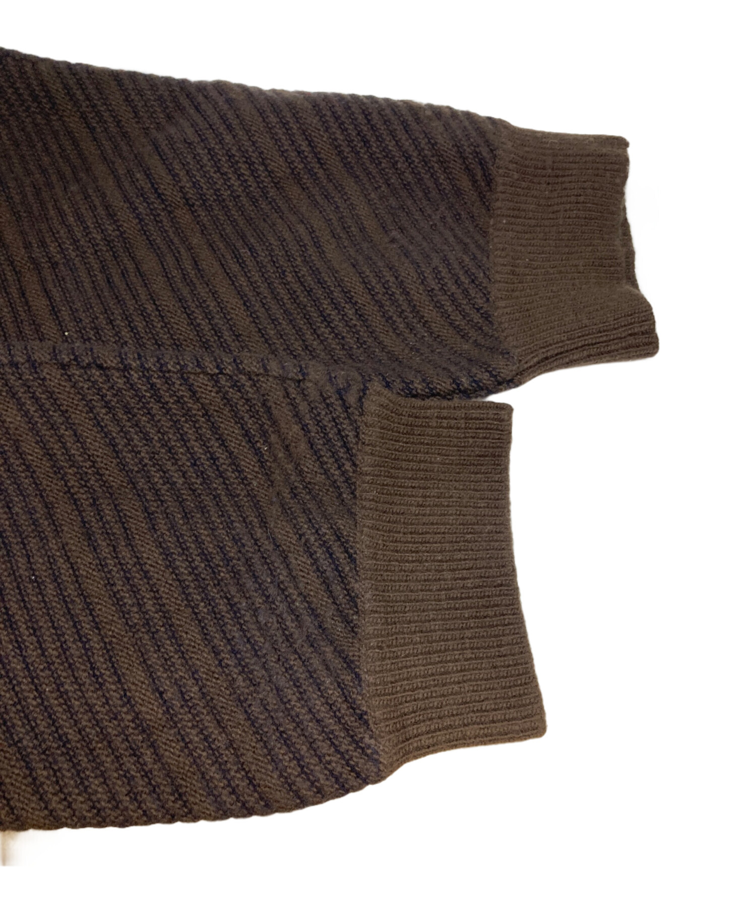 中古・古着通販】YOKE (ヨーク) Bias Border Knit Pants ブラウン