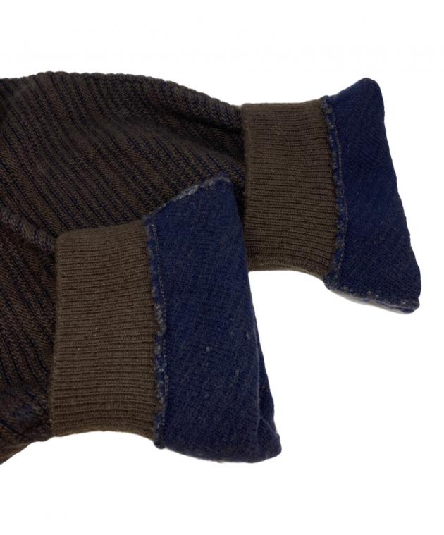 中古・古着通販】YOKE (ヨーク) Bias Border Knit Pants ブラウン