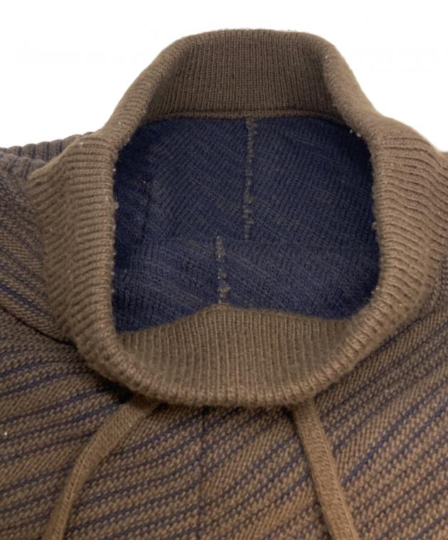 中古・古着通販】YOKE (ヨーク) Bias Border Knit Pants ブラウン