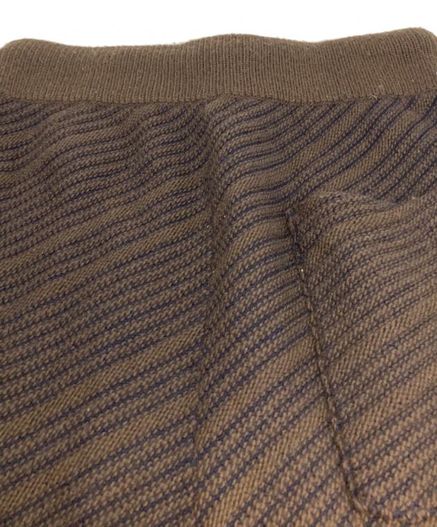 中古・古着通販】YOKE (ヨーク) Bias Border Knit Pants ブラウン