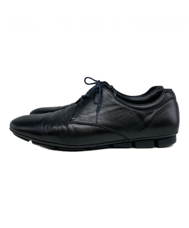 中古・古着通販】PRADA (プラダ) レザーシューズ ブラック サイズ:7