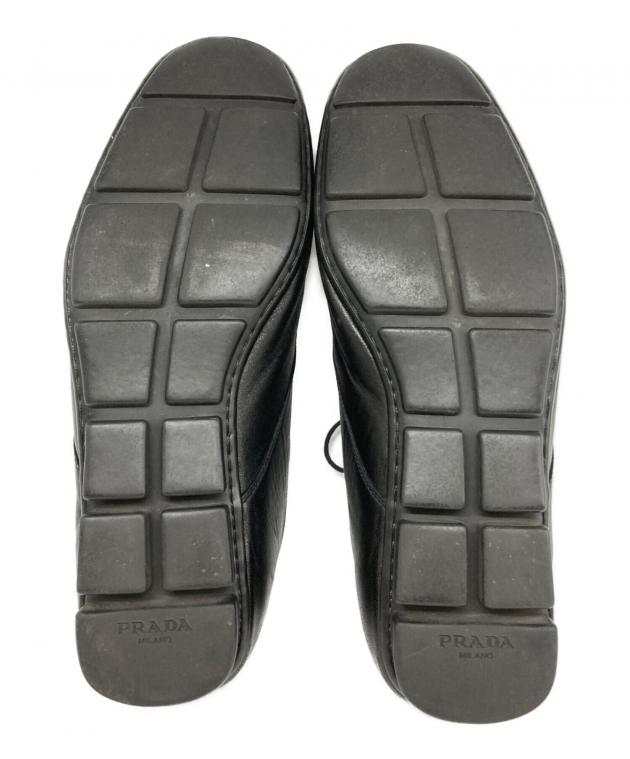 中古・古着通販】PRADA (プラダ) レザーシューズ ブラック サイズ:7