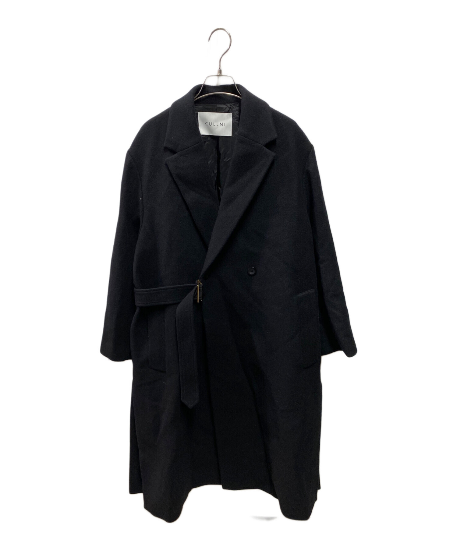 中古・古着通販】CULLNI (クルニ) Lamb Wool Melton Tie Locken Long
