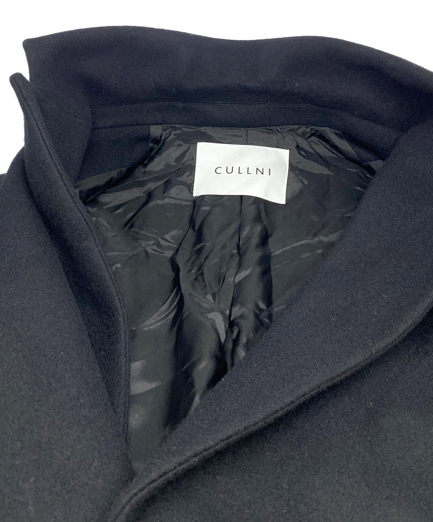 中古・古着通販】CULLNI (クルニ) Lamb Wool Melton Tie Locken Long