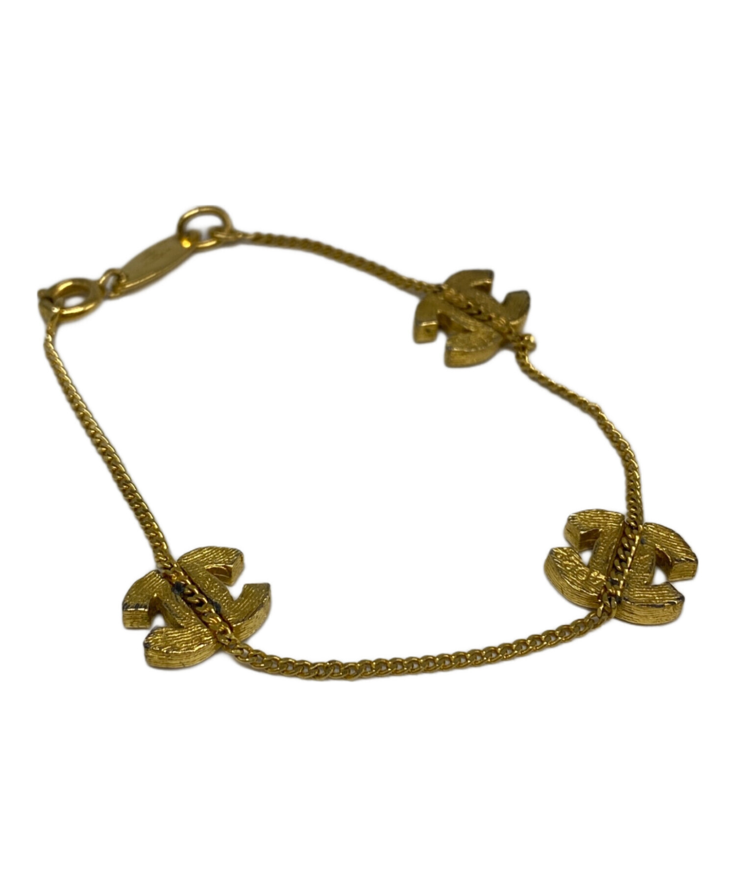 【美品】 シャネル スポーツライン ブレスレット 00T ロゴ イエロー　高級感 中古・古着通販】CHANEL (シャネル) ラインストーンココマーク