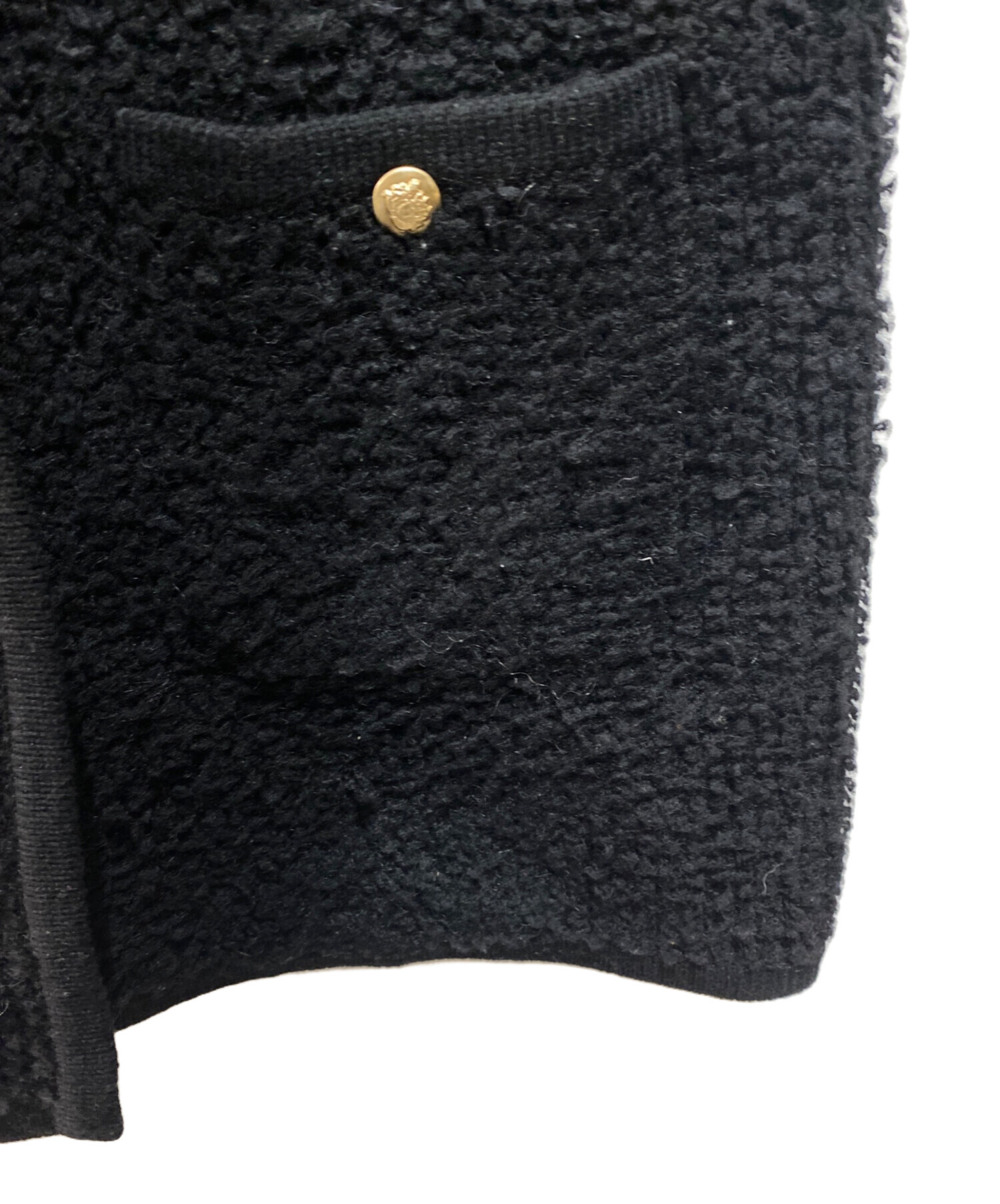 中古・古着通販】ADAWAS (アダワス) LOOP KNITTED VEST ブラック