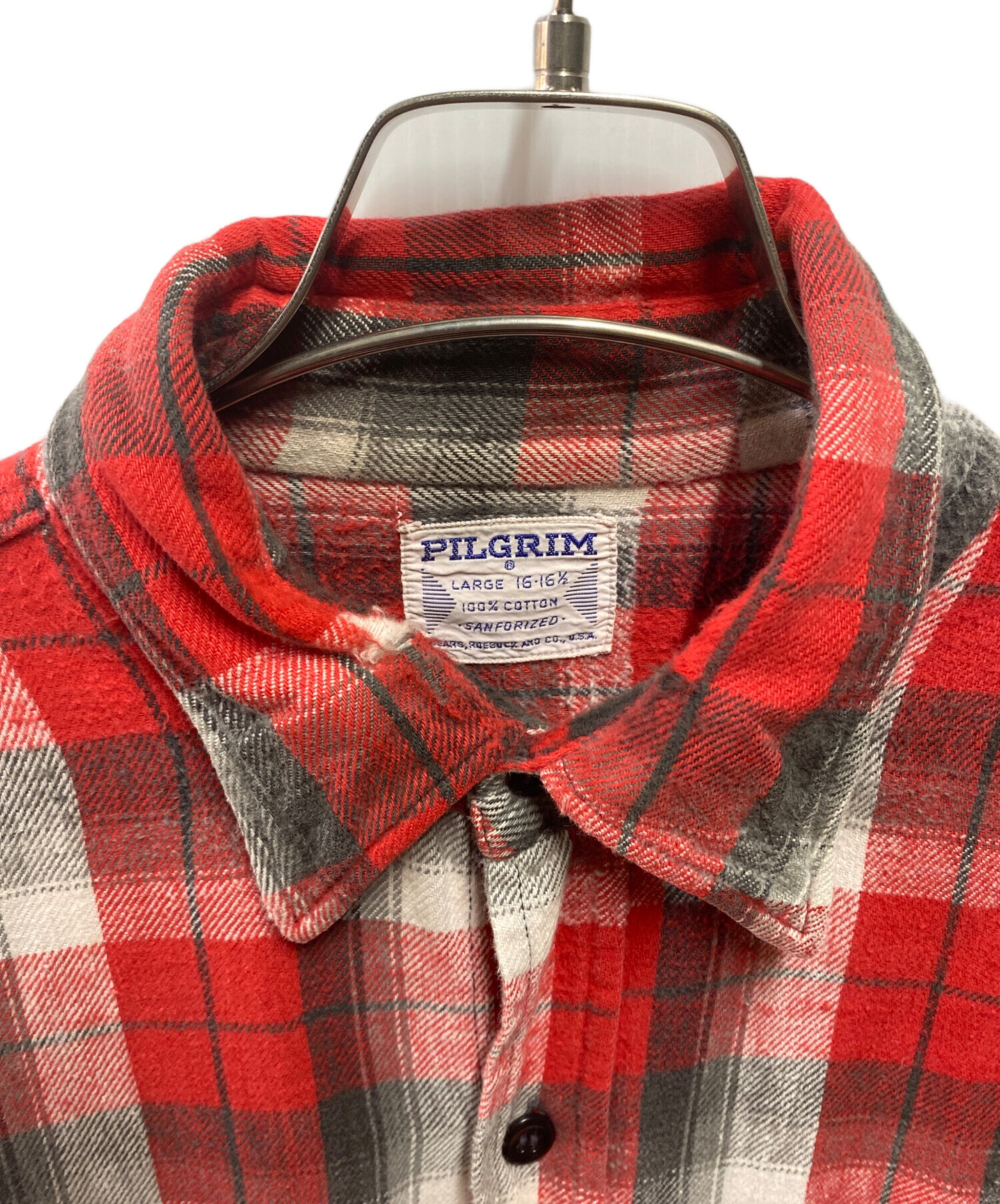中古・古着通販】Pilgrim (ピルグリム) 60's コットンネルシャツ