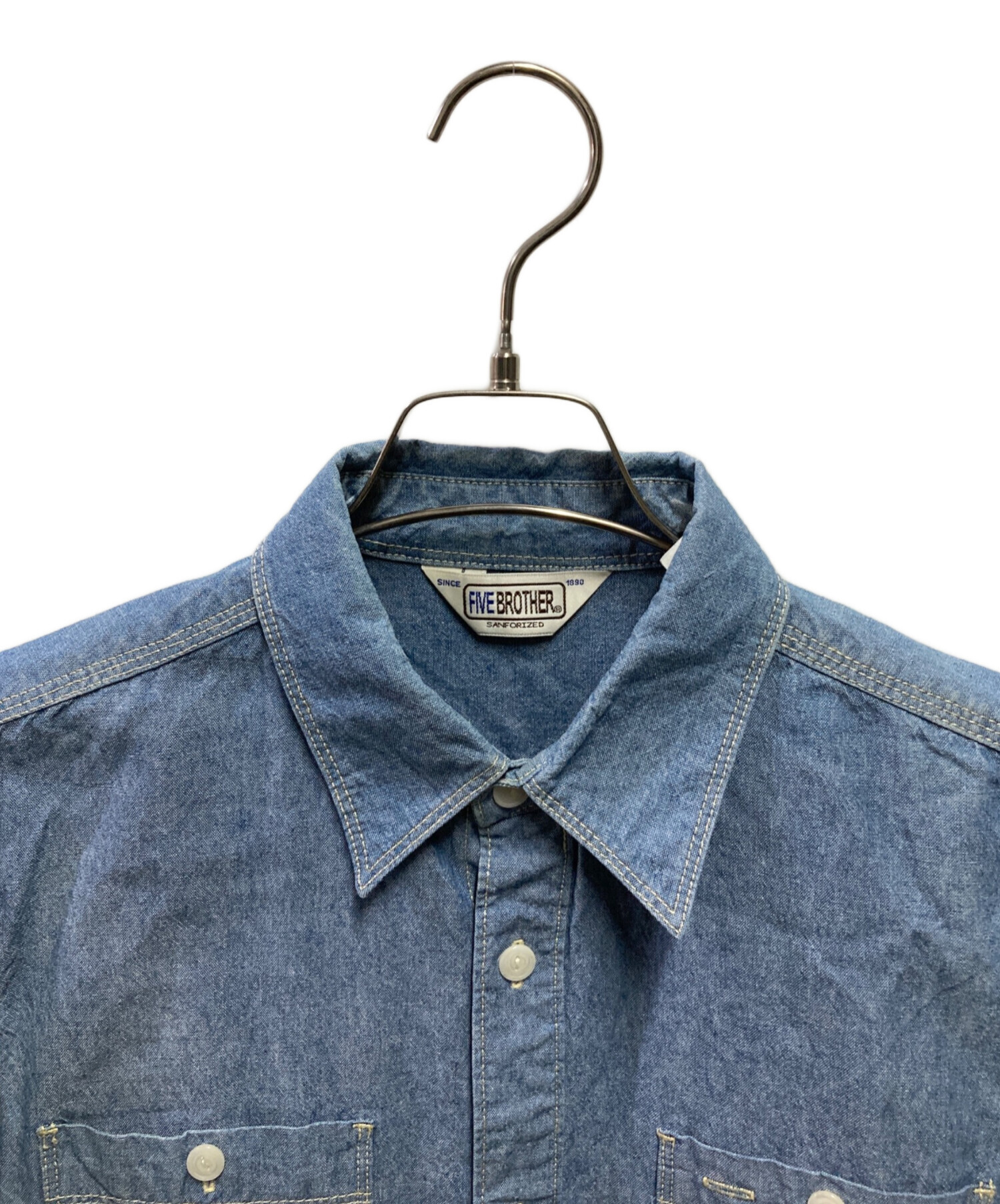 中古・古着通販】FIVE BROTHER (ファイブブラザー) シャンブレーシャツ