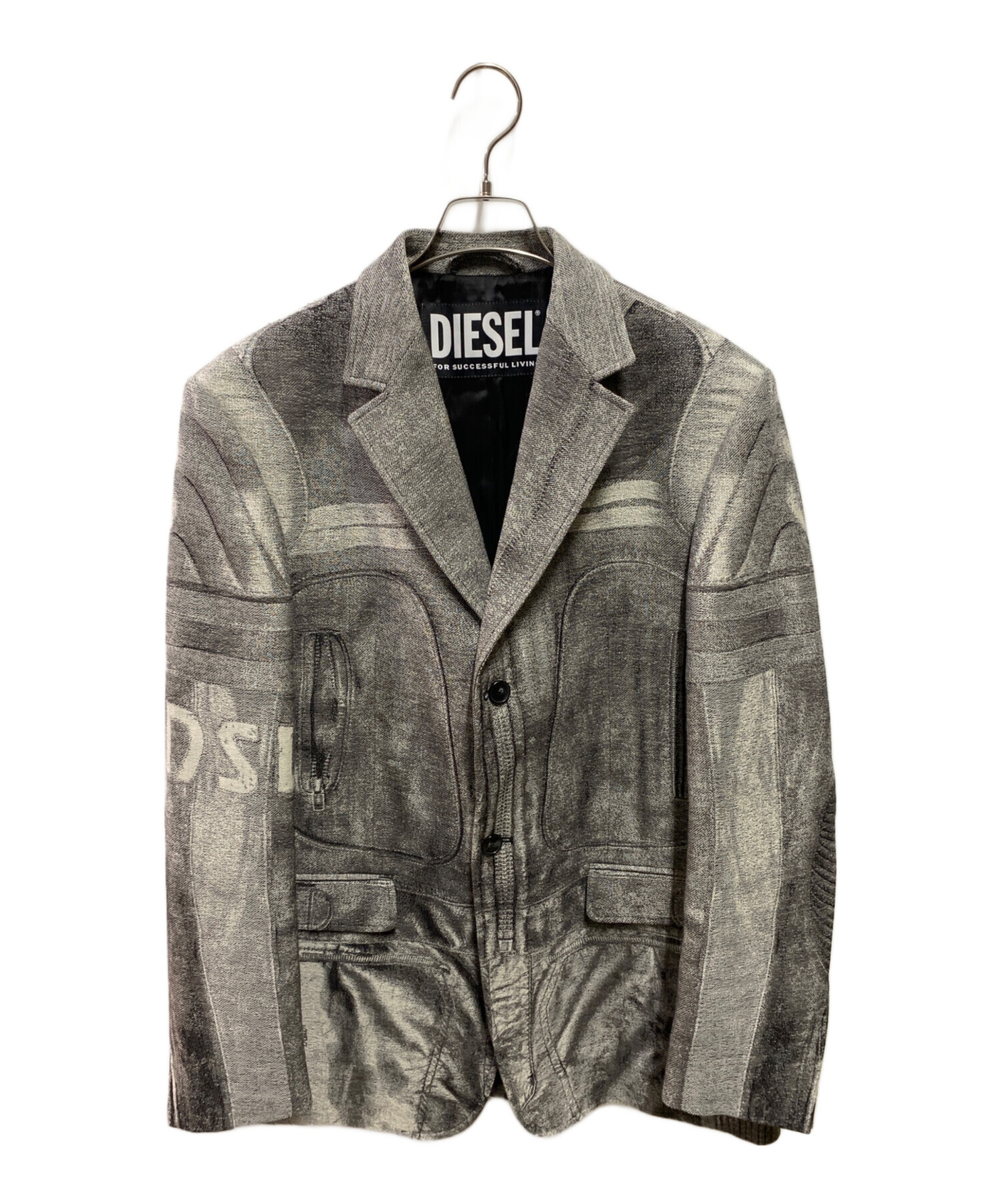 diesel ジャケット　48サイズ 中古・古着通販】DIESEL (ディーゼル) トロンプルイユ テーラード