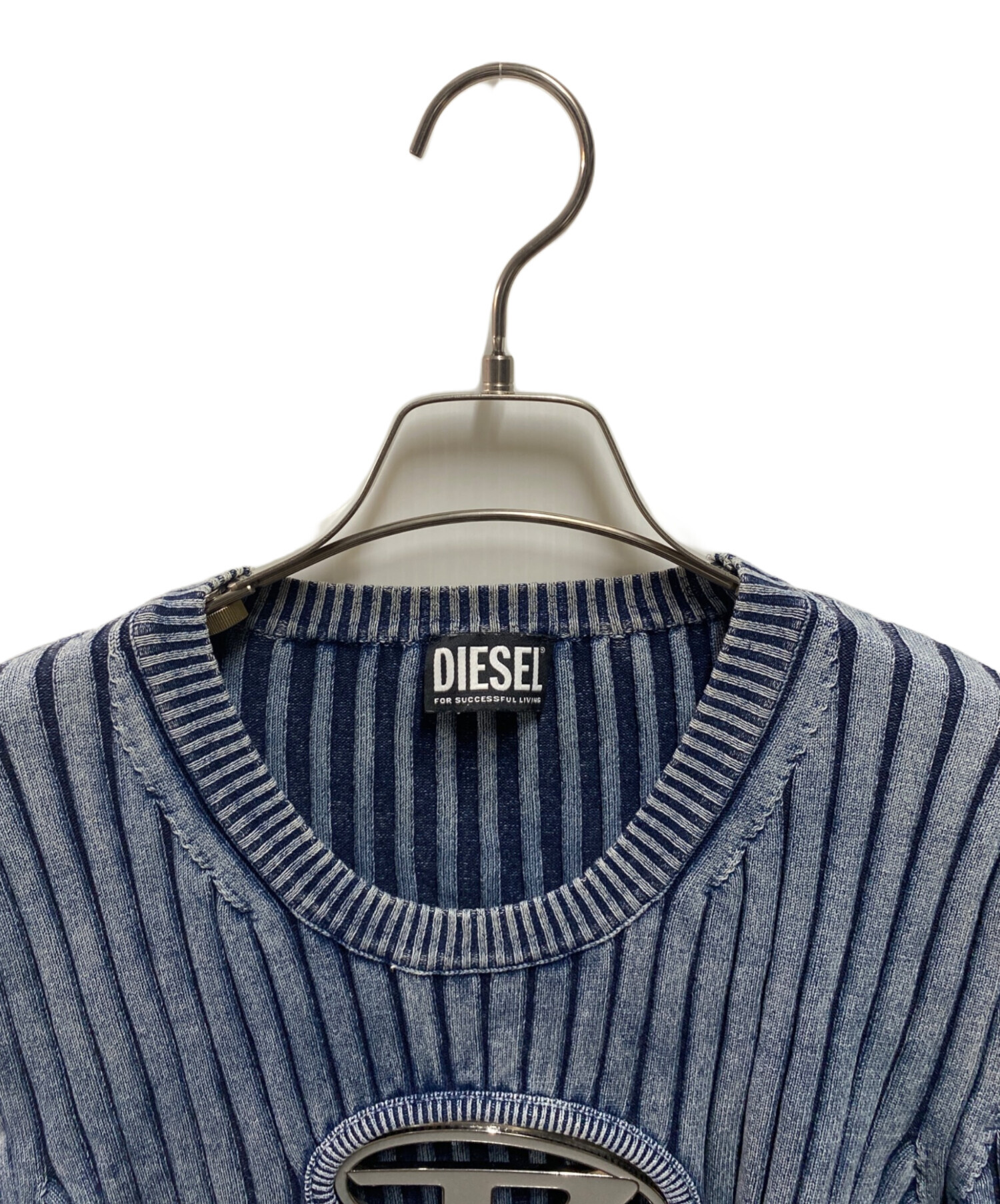 DIESEL M-Anaheim /ディーゼル ロゴプレートニット 中古・古着通販】DIESEL (ディーゼル) 23SS M-Anaheimロゴニット