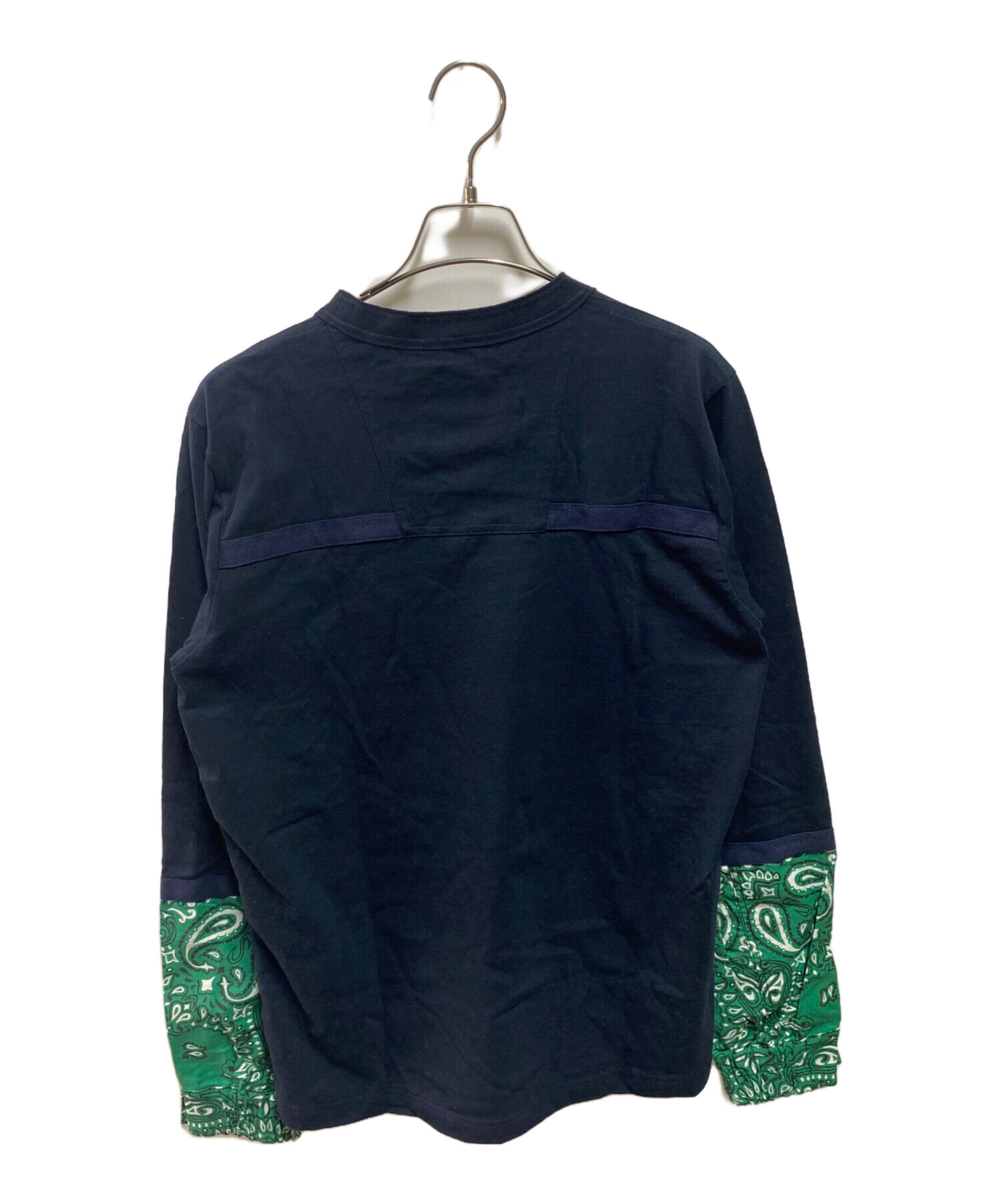 中古・古着通販】sacai (サカイ) Bandana Print L/S T-Shirt ネイビー