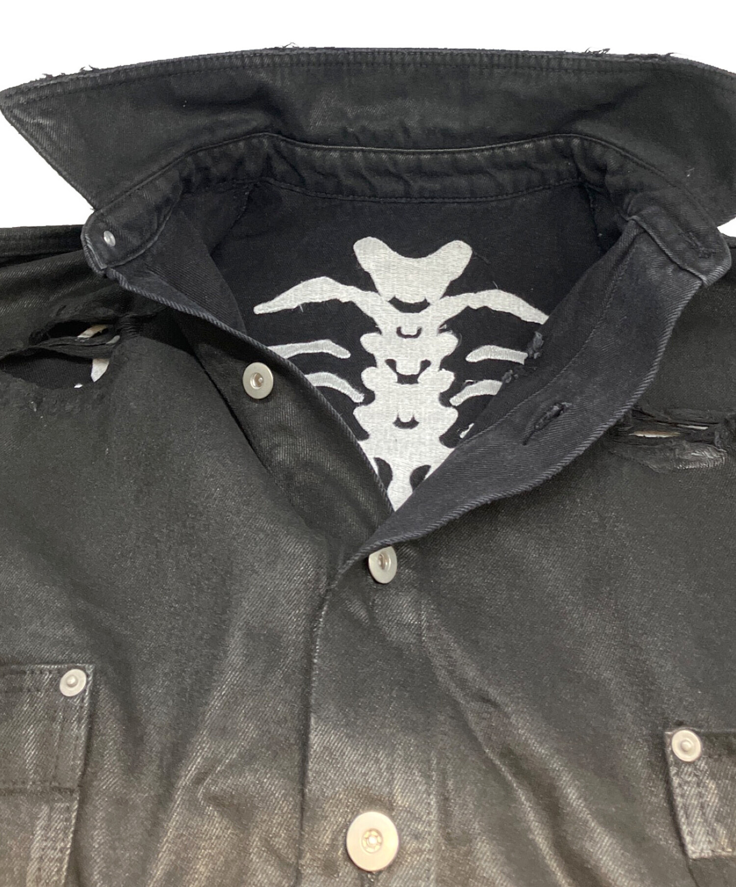 中古・古着通販】FR(13)NDS (フレンズ) COATING BONE SHIRTS ブラック