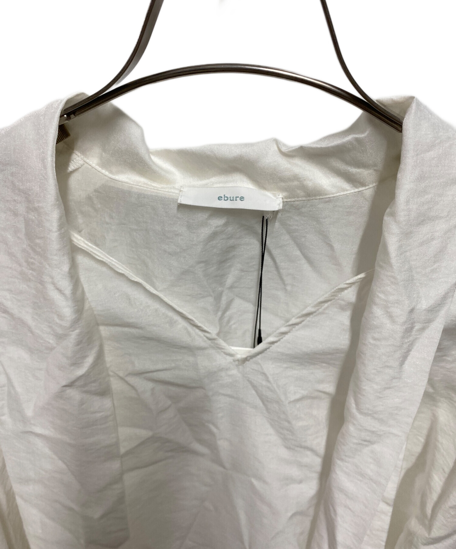 中古・古着通販】ebure (エブール) ボウタイブラウス ホワイト サイズ
