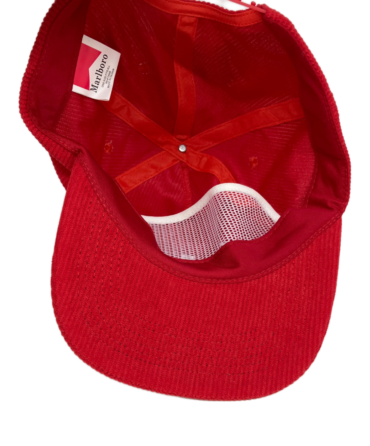 Marlboro キャップ　コーデュロイ　赤 中古・古着通販】marlboro (マルボロ) コーデュロイキャップ レッド