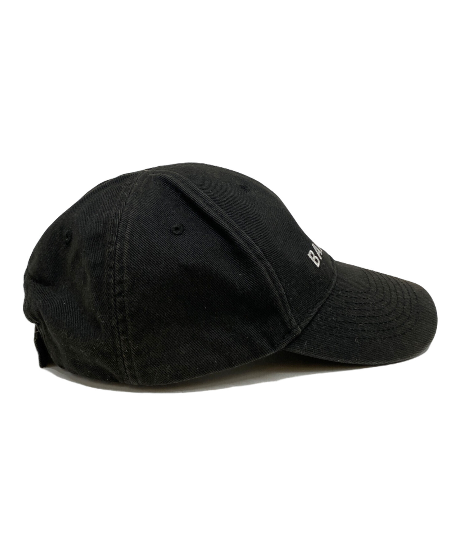 （国内正規品）BALENCIAGA ロゴキャップ　ブラック　L58 中古・古着通販】BALENCIAGA (バレンシアガ) ロゴ刺繍キャップ