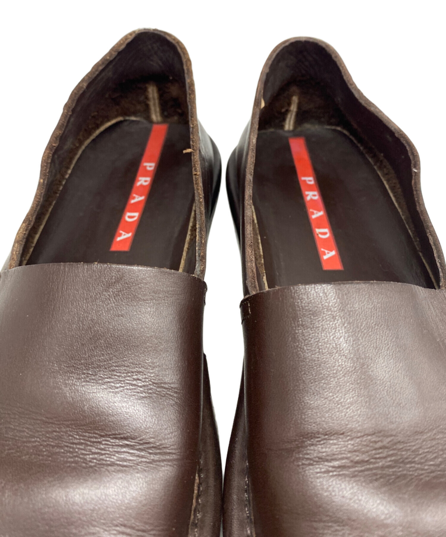 PRADA SPORT パンチングレザー スリッポン ローファー 中古・古着通販】PRADA SPORTS (プラダスポーツ) レザースリッポン