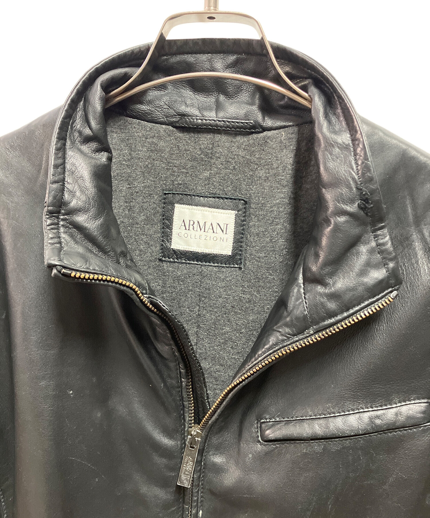 S*Y様 【訳あり】ARMANI COLLEZIONI レザージャケット 48 中古・古着通販】ARMANI COLLEZIONI (アルマーニ コレツィオーニ) 00's