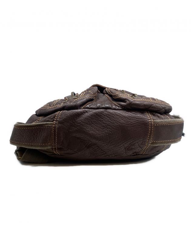 中古・古着通販】DIESEL (ディーゼル) レザーショルダーバッグ