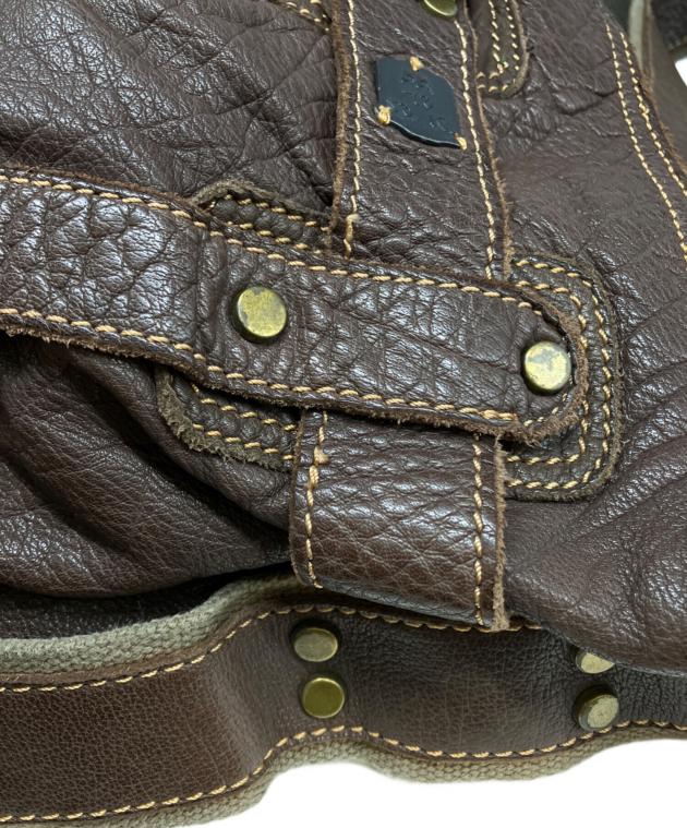 中古・古着通販】DIESEL (ディーゼル) レザーショルダーバッグ