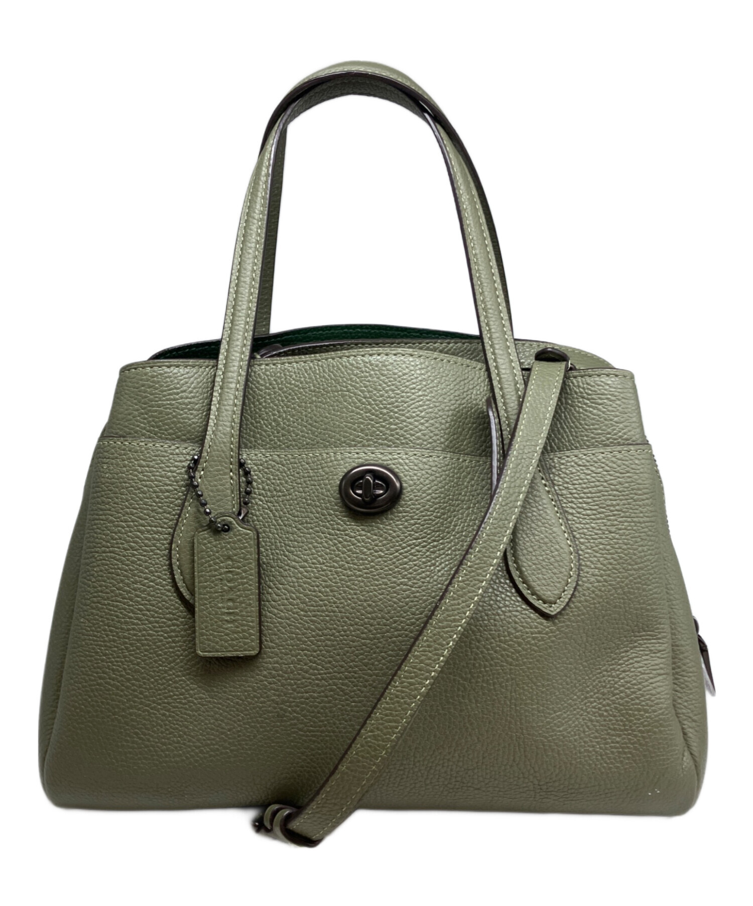 COACH コーチ 2way ショルダーバッグ グリーン 中古・古着通販】COACH (コーチ) 2WAYバッグ グリーン｜ブランド・古着