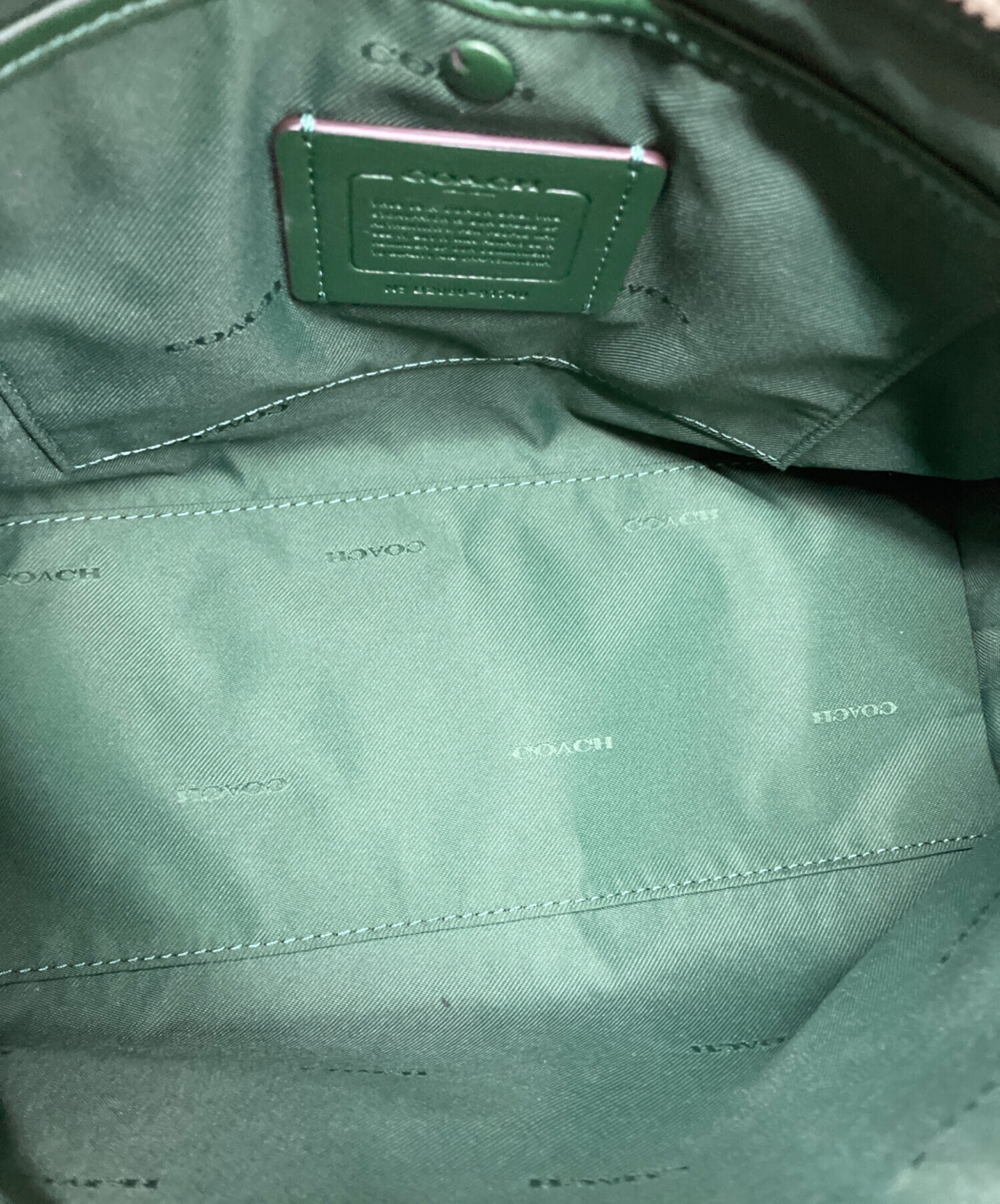 中古・古着通販】COACH (コーチ) 2WAYバッグ グリーン｜ブランド・古着