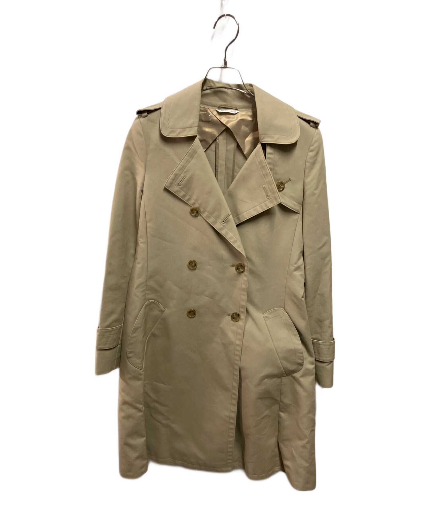 MAXMARA トレンチコート　ベージュ　40サイズ　M 美品 中古・古着通販】MaxMara (マックスマーラ) トレンチコート ベージュ