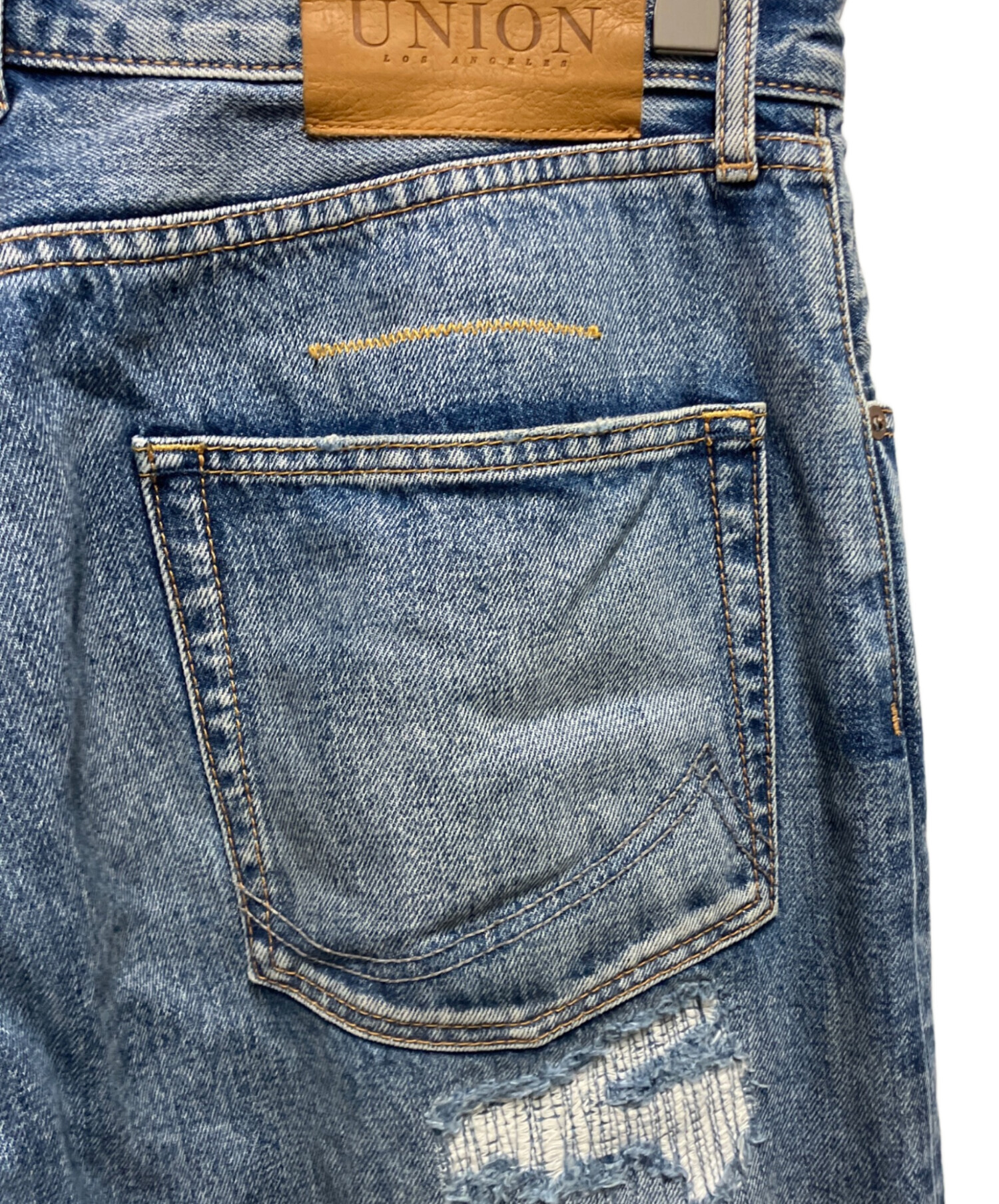 中古・古着通販】UNION (ユニオン) ダメージ加工デニムパンツ 