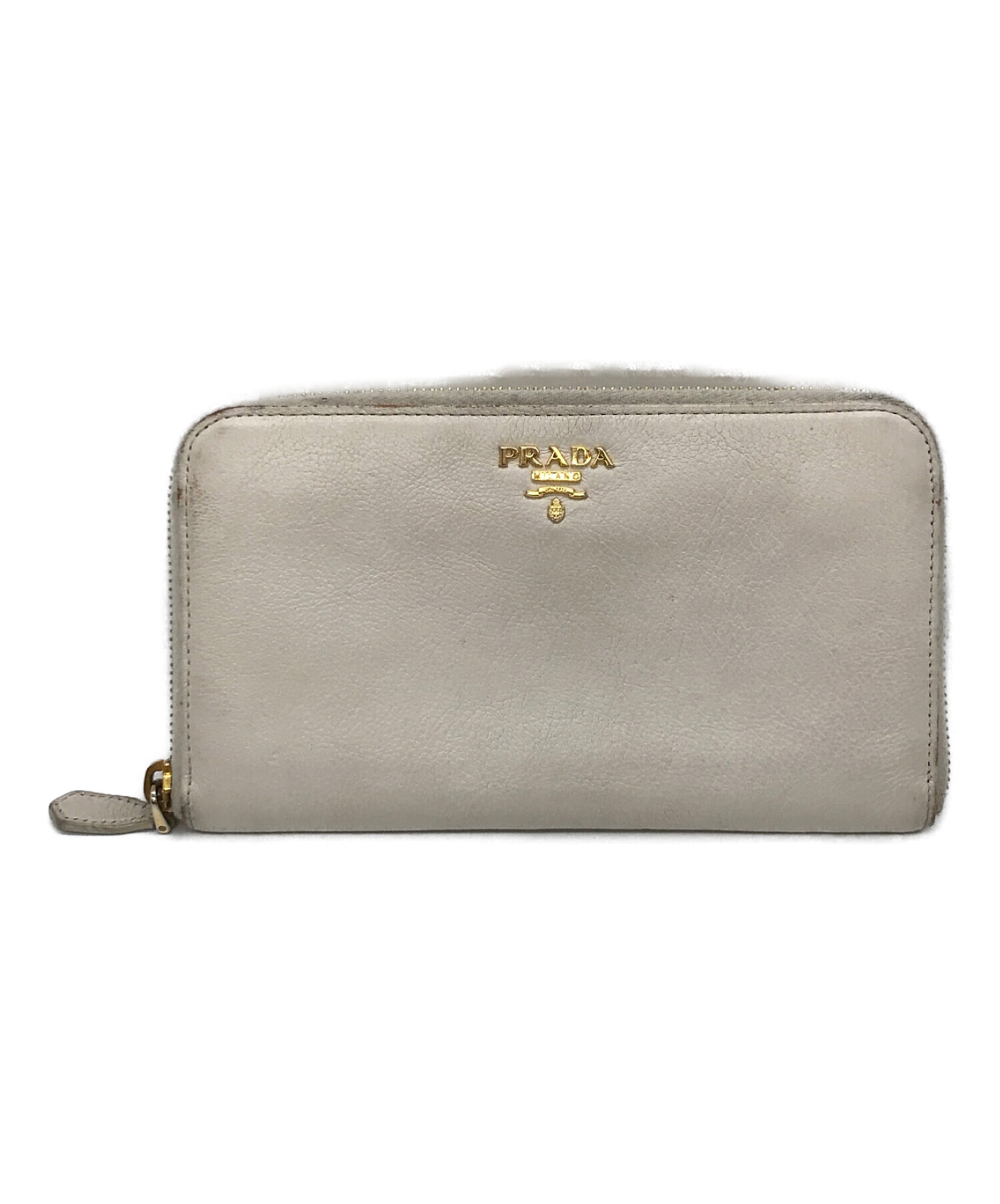中古・古着通販】PRADA (プラダ) レザー長財布 ホワイト｜ブランド 