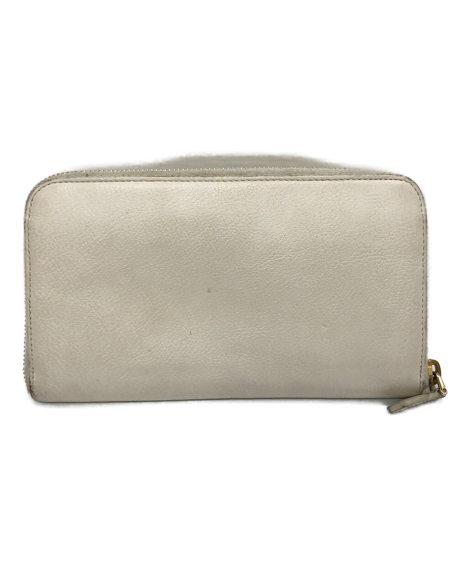 中古・古着通販】PRADA (プラダ) レザー長財布 ホワイト｜ブランド 