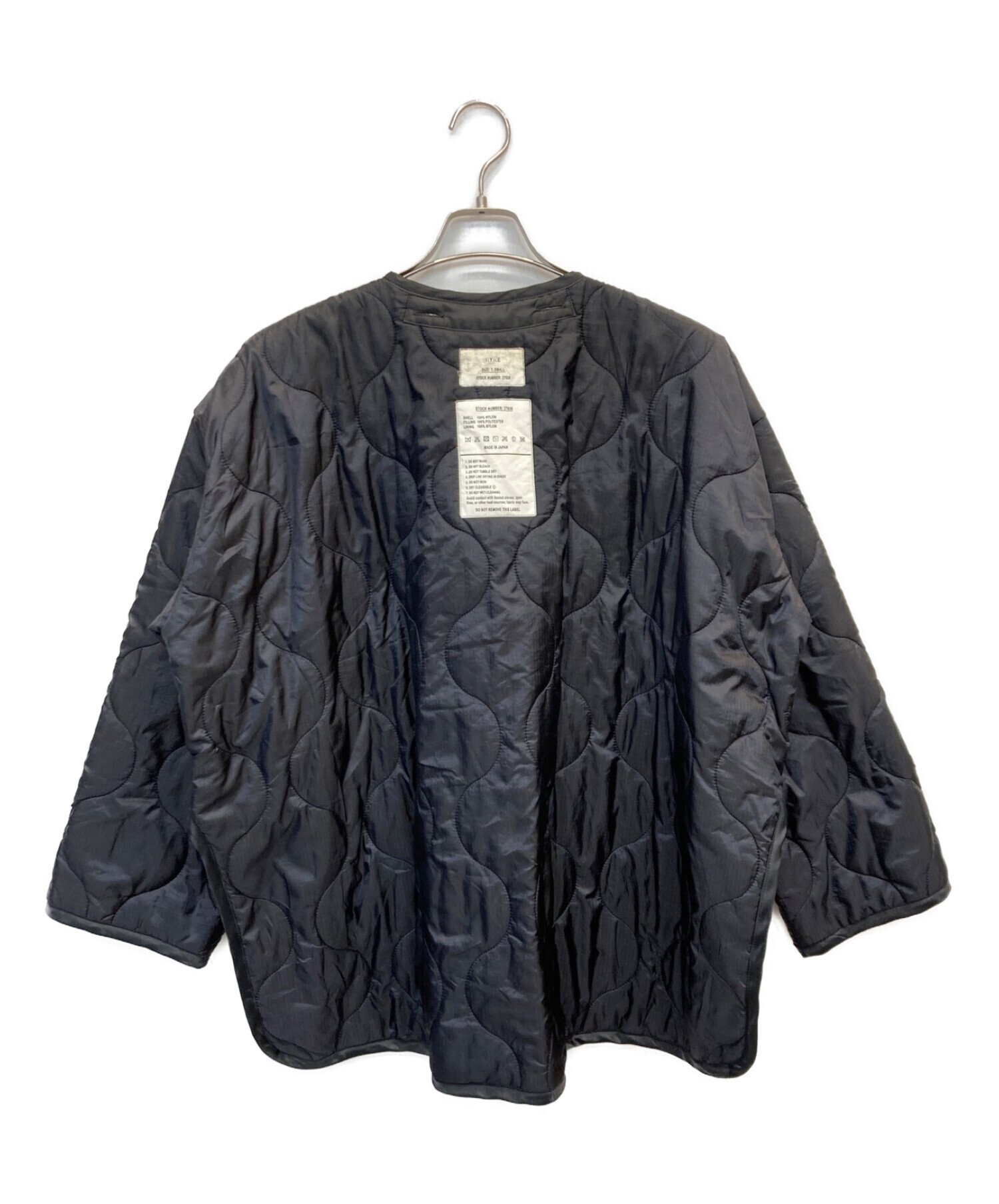 中古・古着通販】HYKE (ハイク) QUILTED LINER JACKET ブラック サイズ