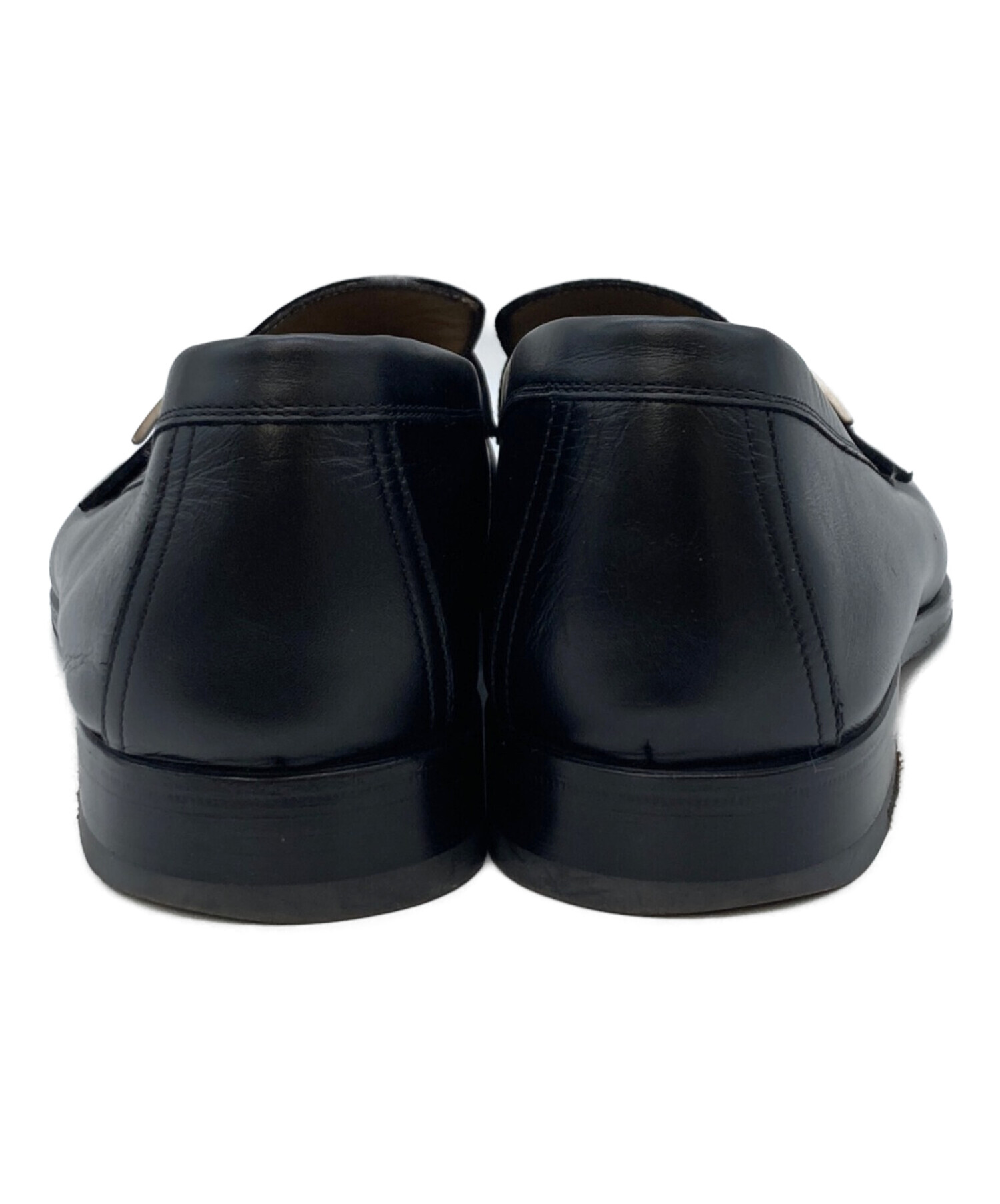 HERMES エルメス モントレー Hロゴ金具 シューズ 黒 HERMES エルメス モントレー Hロゴ金具 シューズ 黒