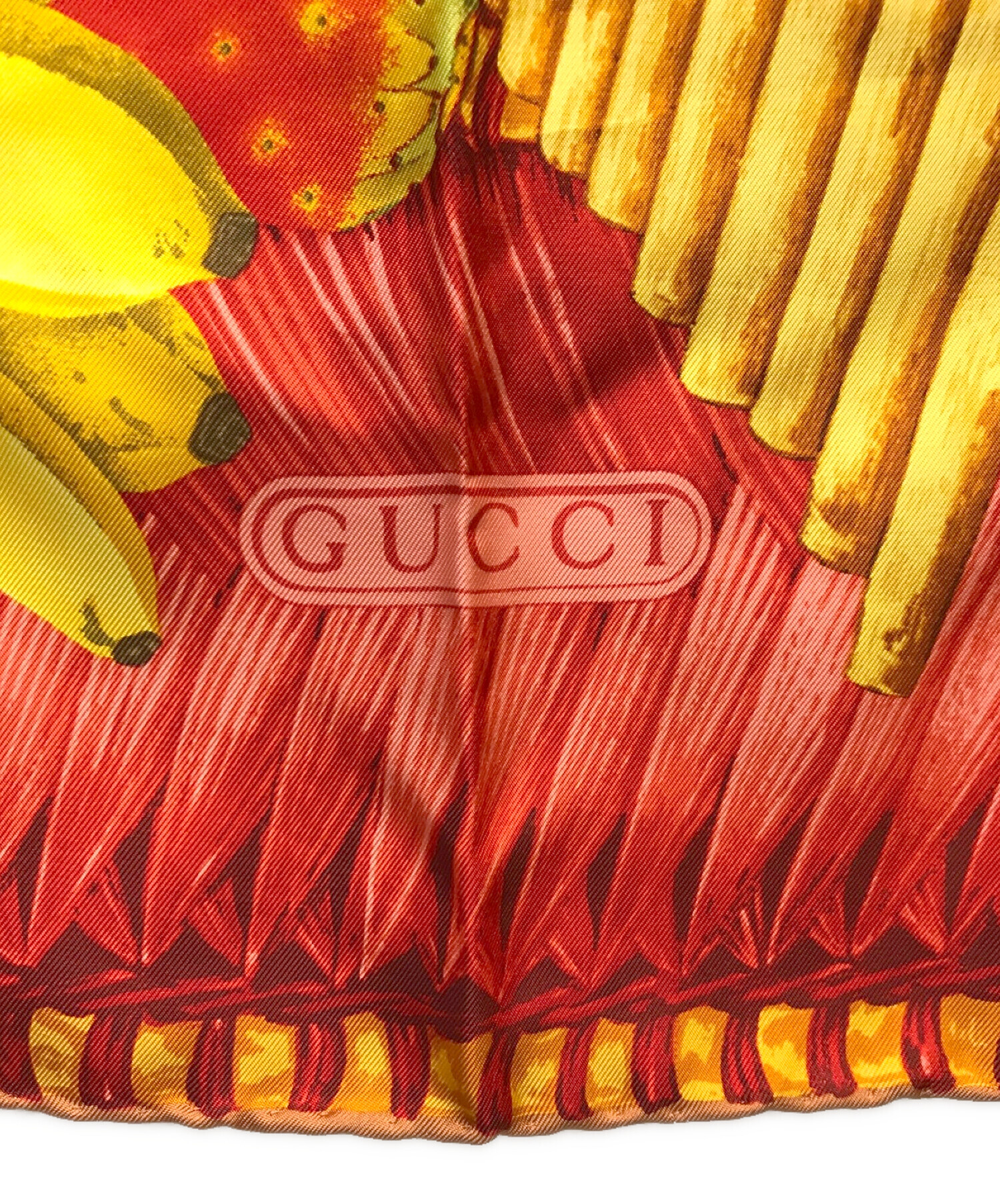 GUCCI フルーツ柄 シルクスカーフ オレンジ 【公式通販】