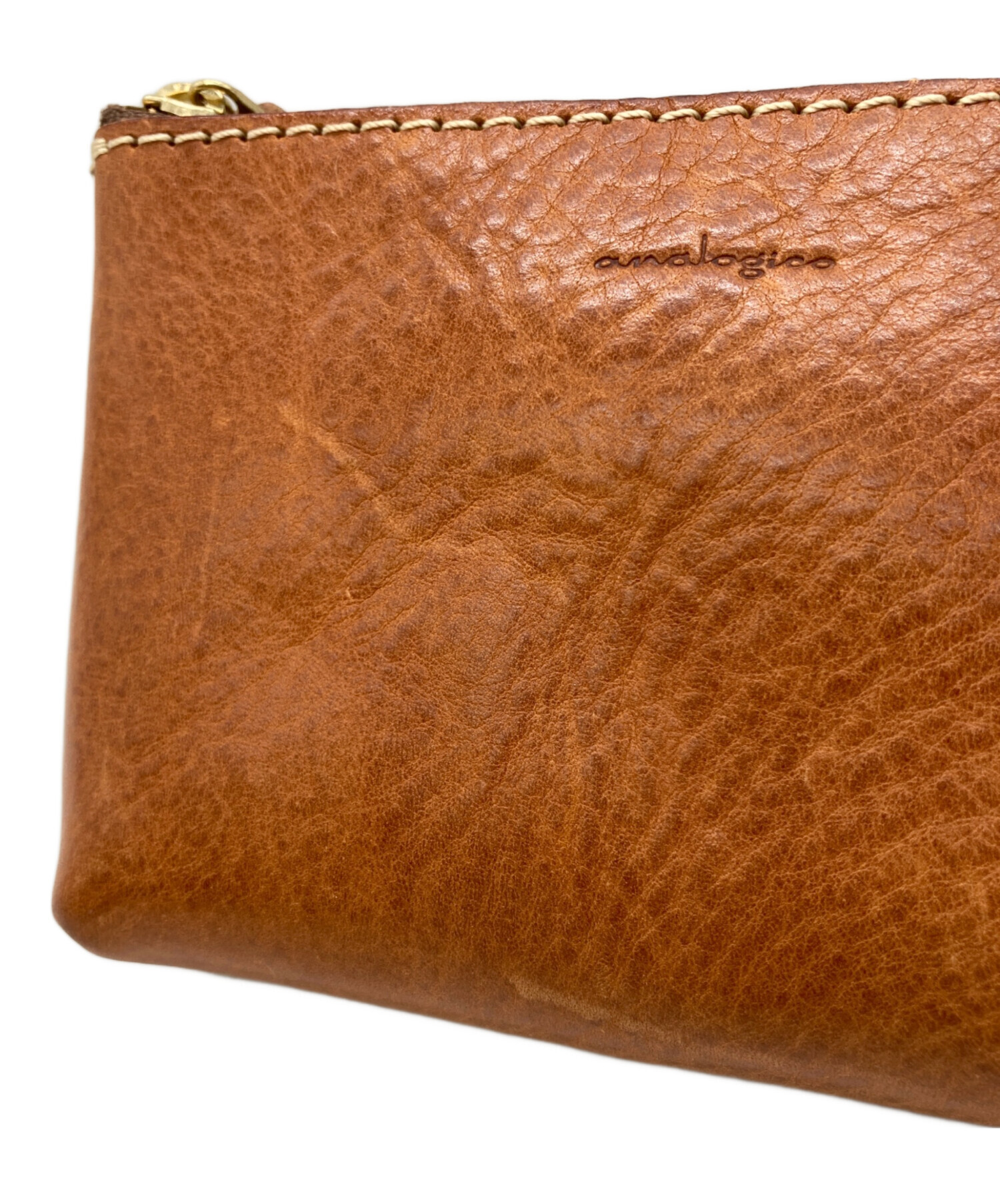 analogico アナロジコ　牛角ポーチ　B5サイズ 中古・古着通販】analogico (アナロジコ) 四角ポーチ「S